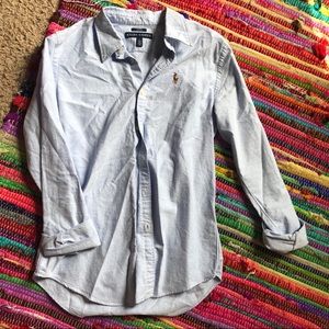 Blue Ralph Lauren button down long sleeve
